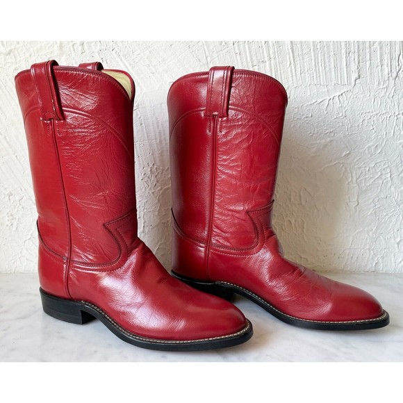 Hondo Shoes Vintage Hondo Western Cowboy Boots Womens Size 6b Red